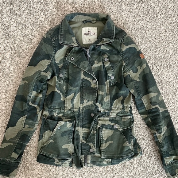 Hollister Jackets \u0026 Coats | Hollister Camo Jacket | Color: Black/Green | Size: M | Caakin's Closet